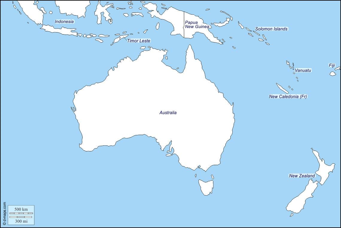 ülevaade map austraalia ja uus-meremaa